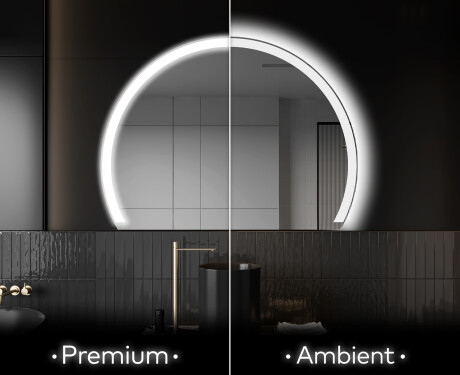 Elegant LED Halvmåne Speil - For Bad W222