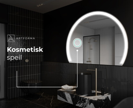 Elegant LED Halvmåne Speil - For Bad W222 #6