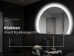 Elegant LED Halvmåne Speil - For Bad W222 #9