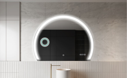 Elegant LED Halvmåne Speil - For Bad W222