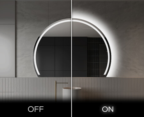 Elegant LED Halvmåne Speil - For Bad W223 #3