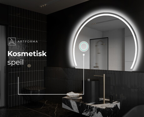 Elegant LED Halvmåne Speil - For Bad W223 #5