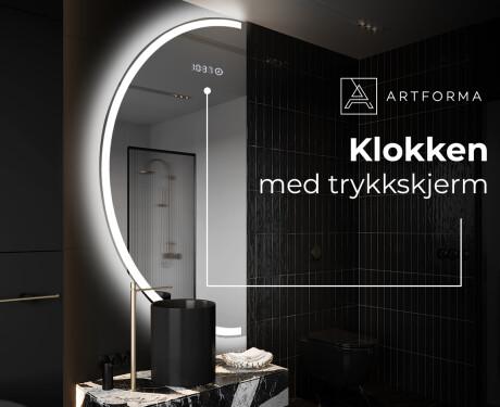 Elegant LED Halvmåne Speil - For Bad D222 #7