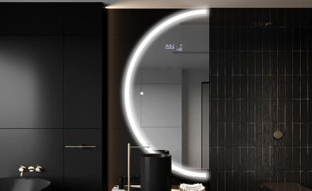 Elegant LED Halvmåne Speil - For Bad D222
