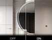 Elegant LED Halvmåne Speil - For Bad D223 #3