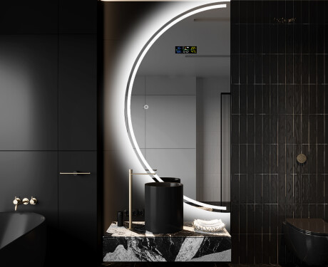 Elegant LED Halvmåne Speil - For Bad D223 #9