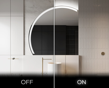Elegant LED Halvmåne Speil - For Bad X222 #3