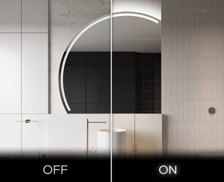 Elegant LED Halvmåne Speil - For Bad X223 #3