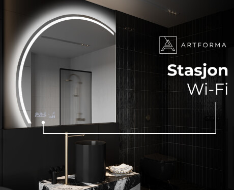 Elegant LED Halvmåne Speil - For Bad X223 #6