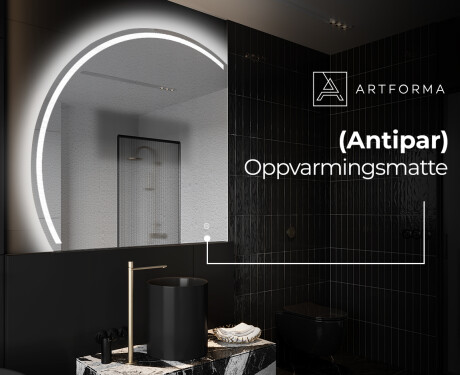 Elegant LED Halvmåne Speil - For Bad X223 #8