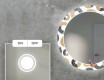 Rundt Dekorativt Speil Med LED-belysning Til Stue - Donuts #4