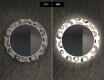 Rundt Dekorativt Speil Med LED-belysning Til Stue - Donuts #7