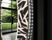 Rundt Dekorativt Speil Med LED-belysning Til Stue - Lines #11