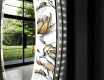 Rundt Dekorativt Speil Med LED-belysning Til Spisestue - Golden Flowers #11