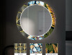 Rundt Dekorativt Speil Med LED-belysning Til Spisestue - Gold Jungle #6