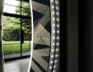 Rundt Dekorativt Speil Med LED-belysning Til Stue - Dotted Triangles #11