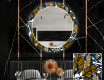 Rundt Dekorativt Speil Med LED-belysning Til Spisestue - Colorful Leaves #1