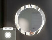 Rundt Dekorativt Speil Med LED-belysning Til Spisestue - Waves #4