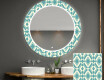 Et Rundt Dekorativt Speil Med Led-belysning Til Barnerom - Abstract Seamless #1