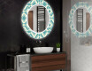Et Rundt Dekorativt Speil Med Led-belysning Til Barnerom - Abstract Seamless #2