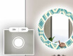 Et Rundt Dekorativt Speil Med Led-belysning Til Barnerom - Abstract Seamless #4