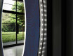 Et Rundt Dekorativt Speil Med Led-belysning Til Barnerom - Blue Drawing #11