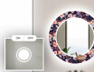Et Rundt Dekorativt Speil Med Led-belysning Til Barnerom - Elegant Flowers #4
