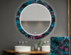 Et Rundt Dekorativt Speil Med Led-belysning Til Barnerom - Fluo Tropic #1