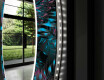 Et Rundt Dekorativt Speil Med Led-belysning Til Barnerom - Fluo Tropic #11