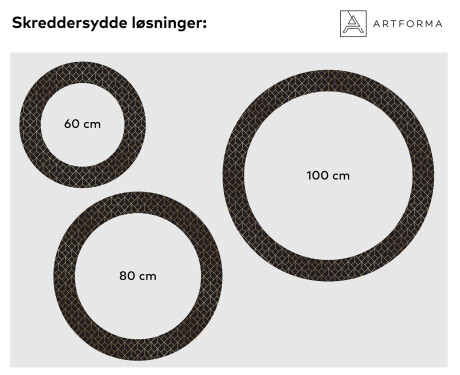Et Rundt Dekorativt Speil Med Led-belysning Til Barnerom - Golden Lines #2