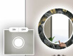 Et Rundt Dekorativt Speil Med Led-belysning Til Barnerom - Goldy Palm #4