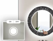 Et Rundt Dekorativt Speil Med Led-belysning Til Barnerom - Ghotic #4