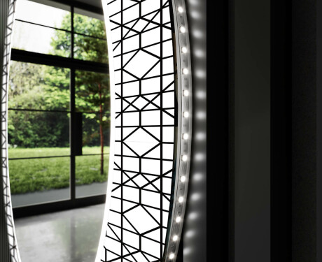 Et Rundt Dekorativt Speil Med Led-belysning Til Barnerom - Industrial #11
