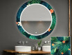 Et Rundt Dekorativt Speil Med Led-belysning Til Barnerom - Tropical