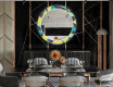 Rundt Dekorativt Speil Med LED-belysning Til Spisestue - Abstract Geometric #12
