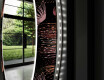 Rundt Dekorativt Speil Med LED-belysning Til Stue - Dandelion #11