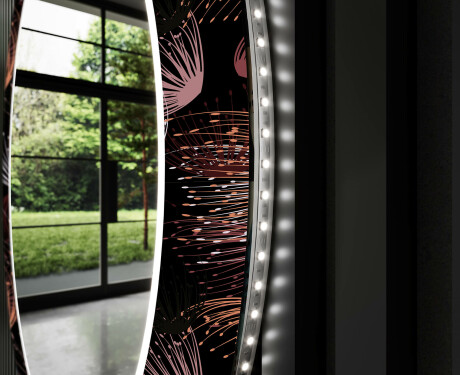 Rundt Dekorativt Speil Med LED-belysning Til Stue - Dandelion #11