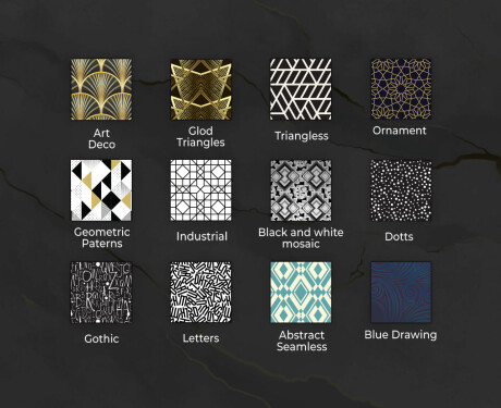 Rundt Dekorativt Speil Med LED-belysning Til Spisestue - Marble Pattern #10