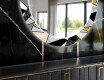 Rundt Dekorativt Speil Med LED-belysning Til Spisestue - Marble Pattern #11