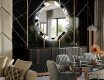 Rundt Dekorativt Speil Med LED-belysning Til Spisestue - Marble Pattern #2