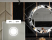 Rundt Dekorativt Speil Med LED-belysning Til Spisestue - Marble Pattern #4