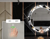 Rundt Dekorativt Speil Med LED-belysning Til Spisestue - Marble Pattern #5