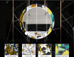 Rundt Dekorativt Speil Med LED-belysning Til Spisestue - Marble Pattern #6