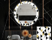 Rundt Dekorativt Speil Med LED-belysning Til Spisestue - Geometric Patterns #1