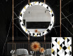 Rundt Dekorativt Speil Med LED-belysning Til Spisestue - Geometric Patterns