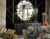 Rundt Dekorativt Speil Med LED-belysning Til Spisestue - Geometric Patterns #2