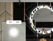 Rundt Dekorativt Speil Med LED-belysning Til Spisestue - Geometric Patterns #4