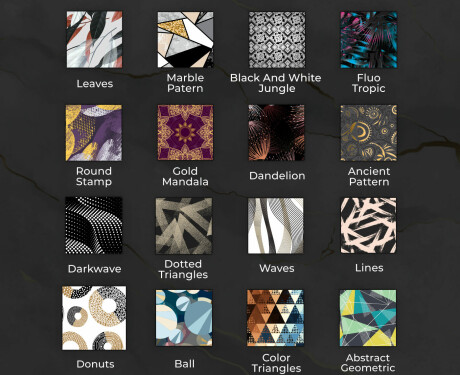 Rundt Dekorativt Speil Med LED-belysning Til Spisestue - Geometric Patterns #9