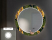 Rundt Dekorativt Speil Med LED-belysning Til Spisestue - Botanical Flowers #4