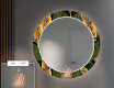 Rundt Dekorativt Speil Med LED-belysning Til Spisestue - Botanical Flowers #5